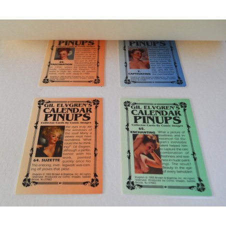 4 Gil Elvgren's Calendar Pinups Cards 1993