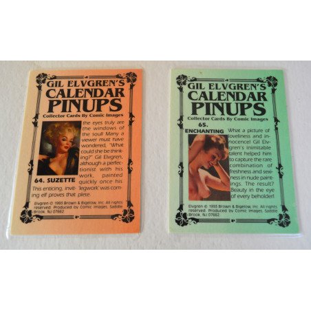 4 Gil Elvgren's Calendar Pinups Cards 1993