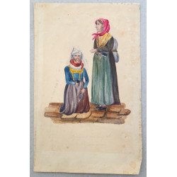 "Capes" antique watercolour
