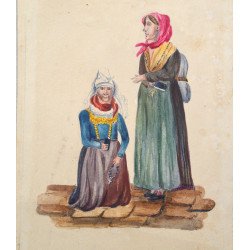 "Capes" antique watercolour 2