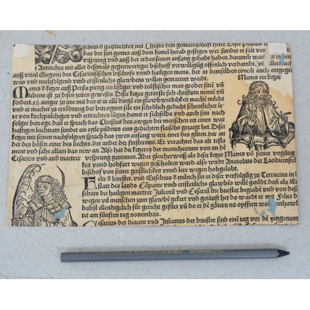 Michael Wolgemut "Geneva, panoramic view" woodcut, 1493