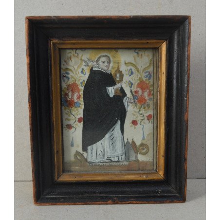 Joan van Sande "Thomas Aquinas" antique engraving, 17th century