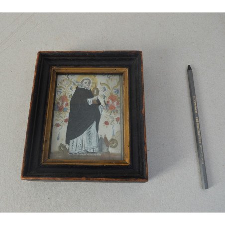 Joan van Sande "Thomas Aquinas" antique engraving, 17th century