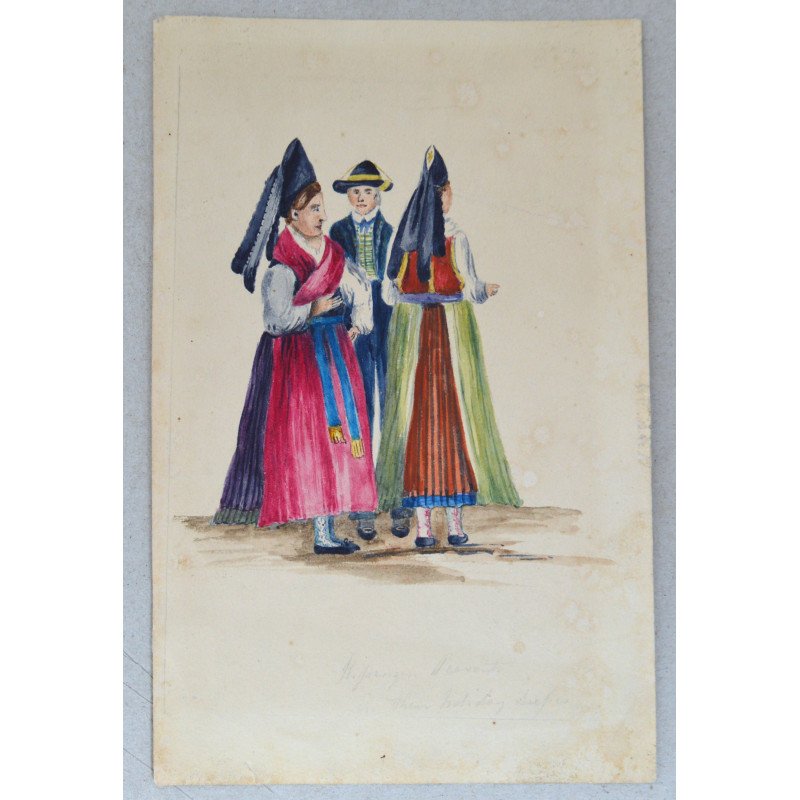 "Group of People in Traditional Costume"...