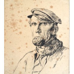 Lance Cattermole "The Skipper" antique engraving, circa 1935 2