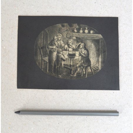 David Deuchar "Family around the Table" engraving, circa 1782-1803