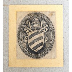 "Blazoane/insemne papale" lot de 2 gravuri