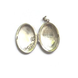 Vintage silver locket pendant 2