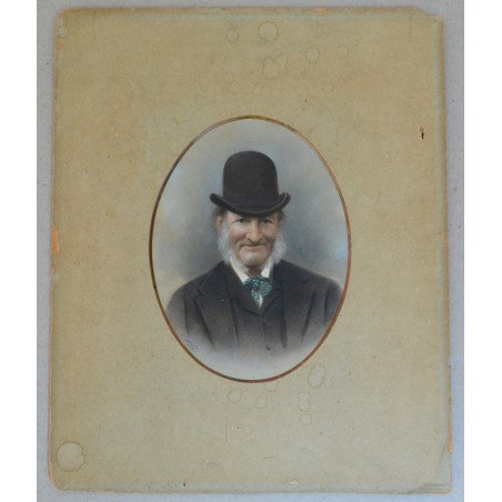 Portrait of a man, mixed media, 19th century