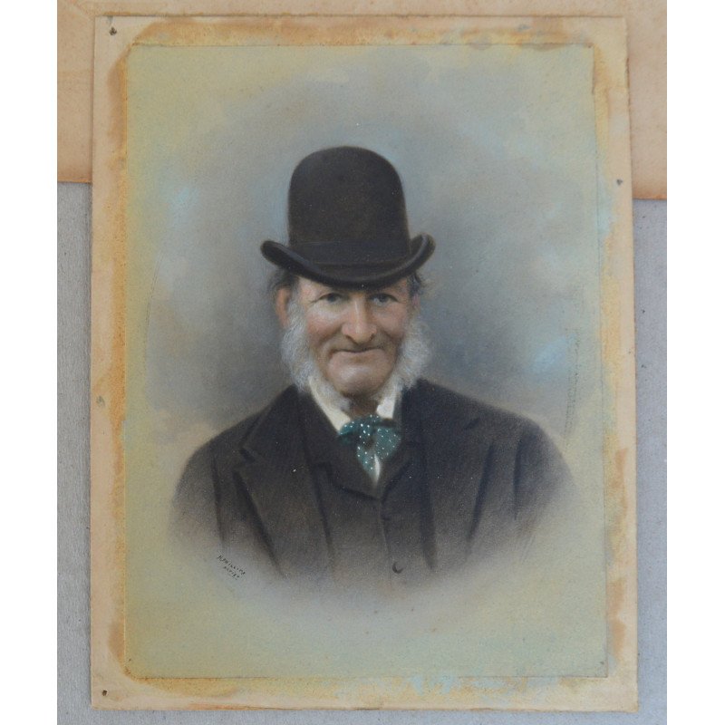 Portrait of a man, mixed media, 19th century