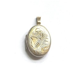 Vintage silver locket pendant