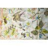 Fragment de broderie textilă cu fir metalic și mătase policromă, posibil Franța sau Portugalia, cca 1700–1750