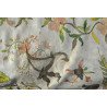Fragment de broderie textilă cu fir metalic și mătase policromă, posibil Franța sau Portugalia, cca 1700–1750