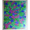 "Artel Dessins" design model floral pentru imprimeuri textile acuarela cca 1970