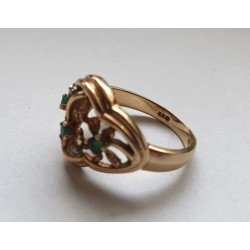 inel aur smaralde diamante