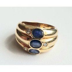 inel masiv aur 18k safire diamante