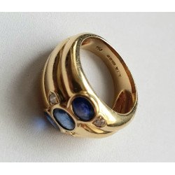 inel masiv aur 18k safire diamante