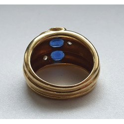 inel masiv aur 18k safire diamante