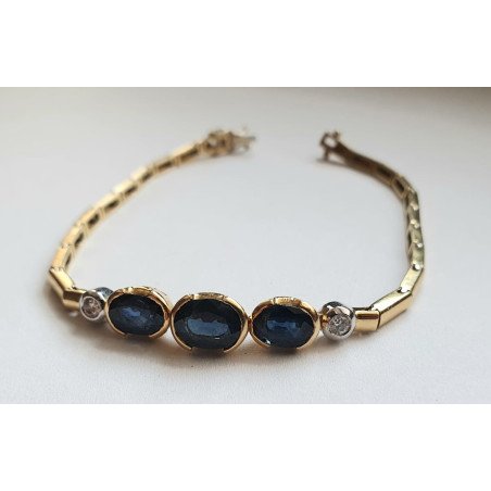 18k gold bracelet with sapphires and diamonds