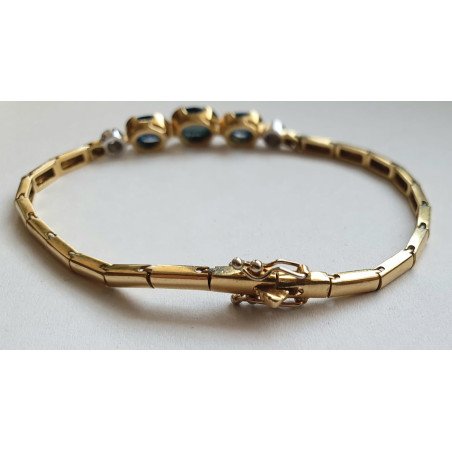 18k gold bracelet with sapphires and diamonds