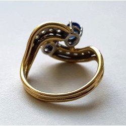 inel aur safire diamante