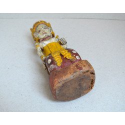"Pratima" veche statueta de cult din lemn policrom Bali Indonezia cca 1920-1950