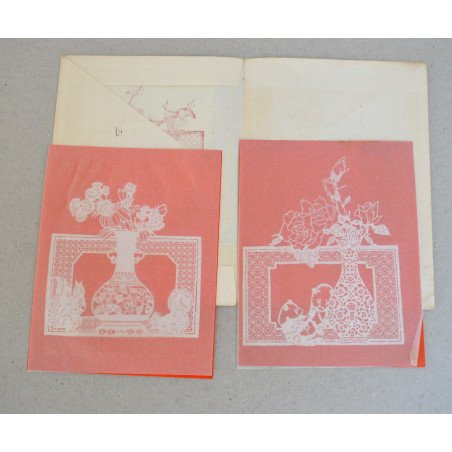 2 paper cuttings, China, circa 1980