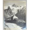 Gustave Oddoux "Oisans, la Meije, Vue de l'Oratoir du Chazelet", Muntii Alpi fotografie originala cca 1900