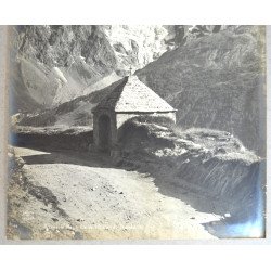 Gustave Oddoux "Oisans, la Meije, Vue de l'Oratoir du Chazelet", Muntii Alpi fotografie originala cca 1900