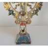 Cruce de binecuvantare lemn sculptat si pictat sec 19
