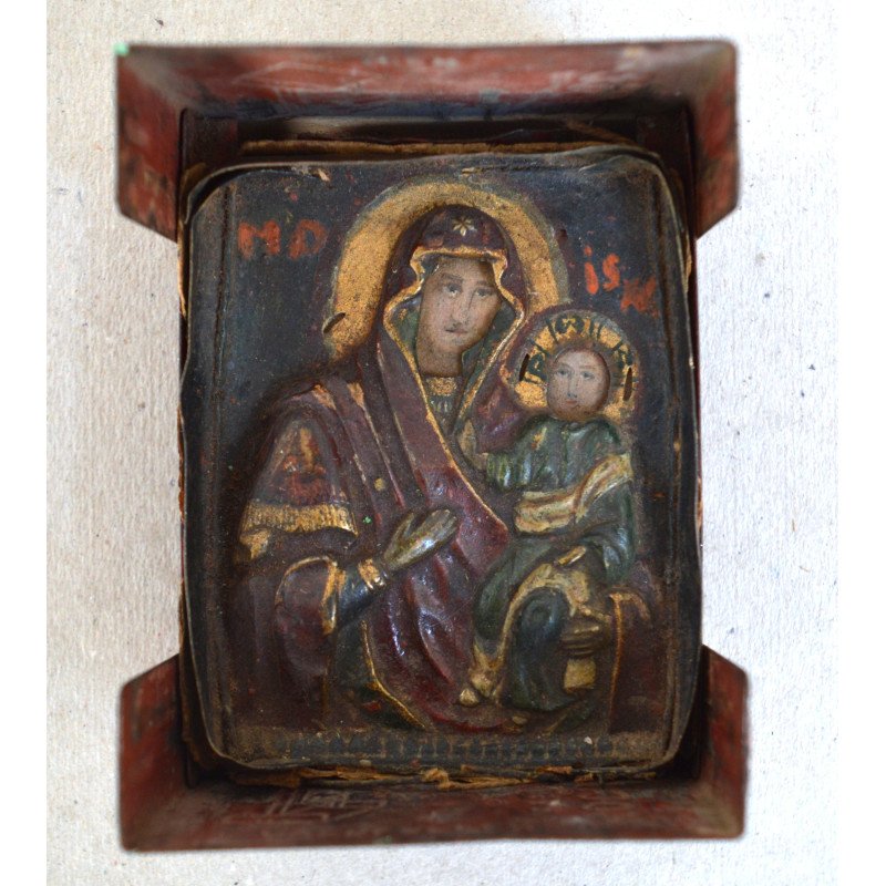Icon "The Mother of God and the Child" in an...