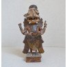 Narasimha (नरसिंह) al patrulea avatar ( leu-om) al lui Vishnu veche statueta de lemn policromat Indonezia cca 1900