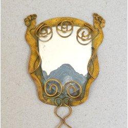 Art Deco brass mirror, circa 1920-30 2