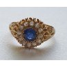 inel aur safir diamante