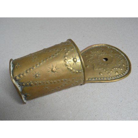 Brass wall bracket - hand-decorated - circa 1830-1850
