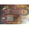 "Sfantul Vasile cel Mare" icoana ruseasca tempera si foita de aur pe lemn sec 18 (a doua jumatate)