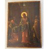Veche icoana praznicara pe lemn reprezentare a Adeveririi lui Toma atelierul mănăstirii Căldărușani cca 1850