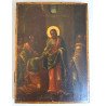 Veche icoana praznicara pe lemn reprezentare a Adeveririi lui Toma atelierul mănăstirii Căldărușani cca 1850
