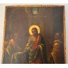 Veche icoana praznicara pe lemn reprezentare a Adeveririi lui Toma atelierul mănăstirii Căldărușani cca 1850