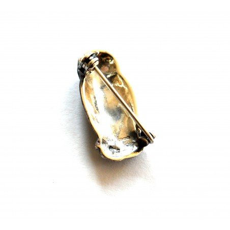 bufnita argint marcasite rubine brosa veche