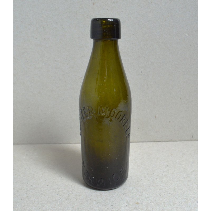 Sticlă de apa carbogazoasa embosată Forster Moore Ltd, Norwich cca 1880-1920