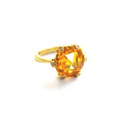 Gilt silver ring, Elanza design