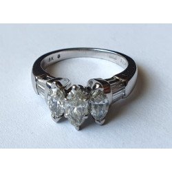 inel aur alb diamante