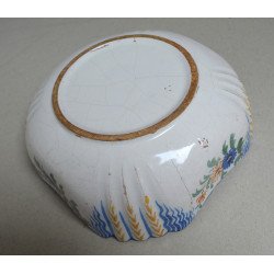 Bol de faianță decorata manual Franta secolul al XIX-lea