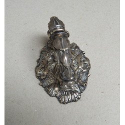 White metal handle decorated with lion heads, 19th century 2