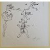 Mihai Rusu "Personaje" desen in penita