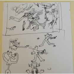 Mihai Rusu "Personaje" desen in penita