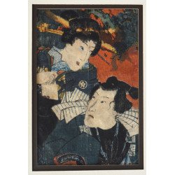 "Doua personaje" stampa japoneza scoala Utagawa cca 1870