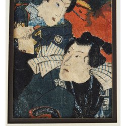 "Doua personaje" stampa japoneza scoala Utagawa cca 1870