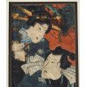 "Doua personaje" stampa japoneza scoala Utagawa cca 1870